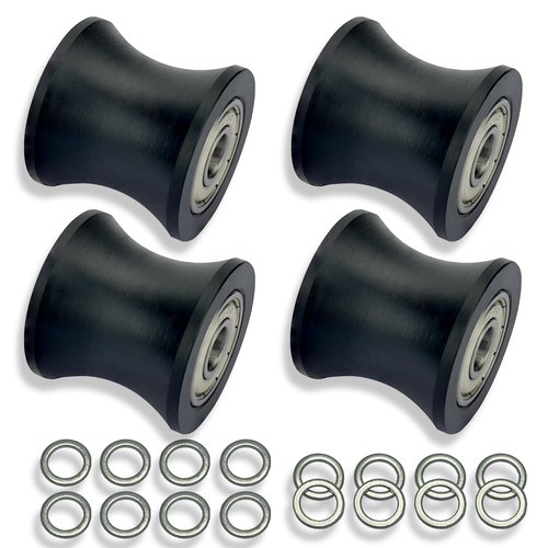 DAFORE Upgraded Machined Wheels/Rollers Compatible with Bayou Fitness,Total Trainer,Taurus,Replacement Parts for DLX,DLXII,DLXIII,ADV DLX,Pilates Pro 2000 2500 3000 3500 4000 570,4Pcs