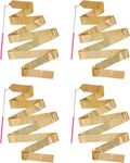 Skiennix Sparkly Dance Ribbons - 4PCS Twirl Streamer Wands for Kids' Ballet & Gymnastics Parties