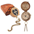 God is in My Heart’ Engraved Brass Compass with Leather Case – Religious Gift for Men, Boys | Christian Baptism, Communion, Confirmation, Graduation Gift 2024 | Inspirational Keepsake.