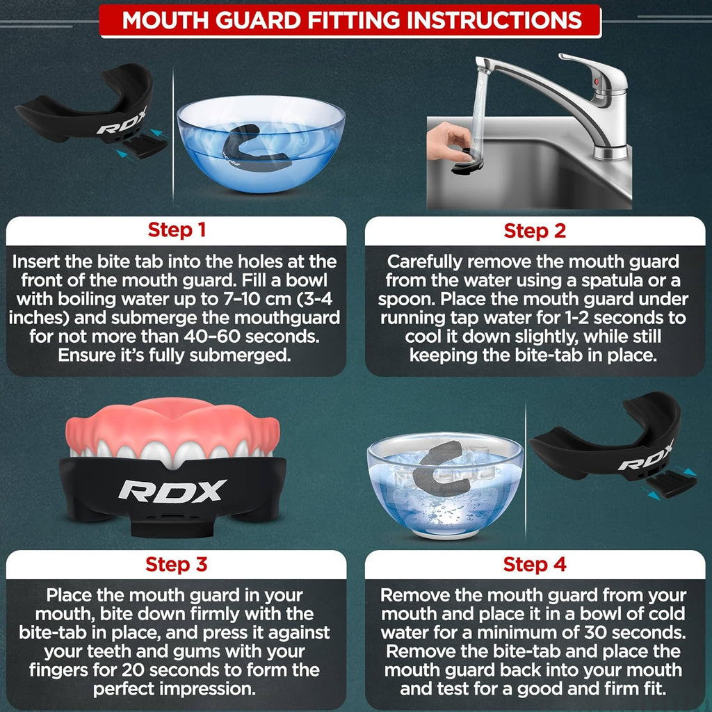 RDX Mouth Guard - Adult Gum Shield for Boxing, MMA, Kickboxing | Includes Storage Case, Perfect for Ages 12+