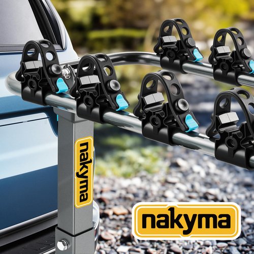 Upgraded Hitch Bike Rack for 4 Bikes, 240LBS Max Load Hanging Bike Carrier for Car, SUV, Truck & RV with 2” Receiver, High-Strength Double Arms