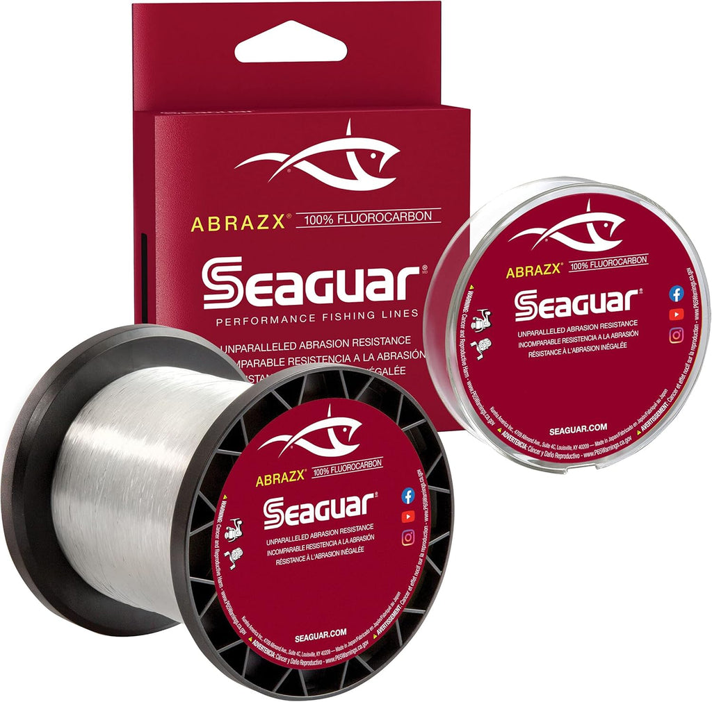 Seaguar AbrazX Fluorocarbon Fishing Line - Abrasion Resistant for Freshwater | Multiple Sizes Available