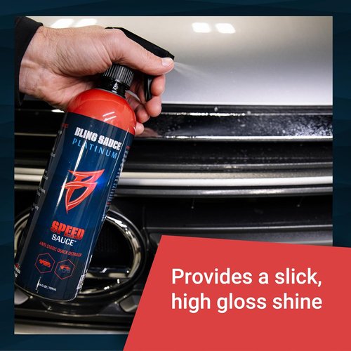 Bling Sauce Platinum Speed Sauce - Cherry Scent Anti-Static Quick Detail Spray | 24oz for Cars, Trucks, SUVs