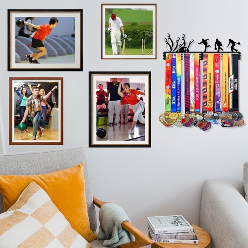 Goutoports Personalized Medal Display Hanger - Durable Metal Rack for Up to 60 Awards | Ideal for Sports Memorabilia