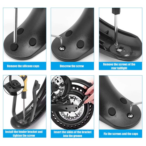 Yungeln Rear Mudguard Scooter Fender Bracket Scooter Replacement Accessory Support Mudguard Bracket Fender Compatible with Xiaomi 1S / M365 / Pro