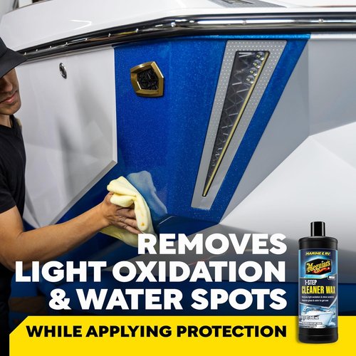 Meguiar's M5032 Marine/RV Cleaner Wax - One Step Formula for Shine & Protection | 32 Oz