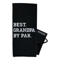 Wolf Golf Towels - Best Grandpa by Par Golf Towel - Golf Accessories for Men - Golf Gifts for Men - Embroidered Funny Golf Towel