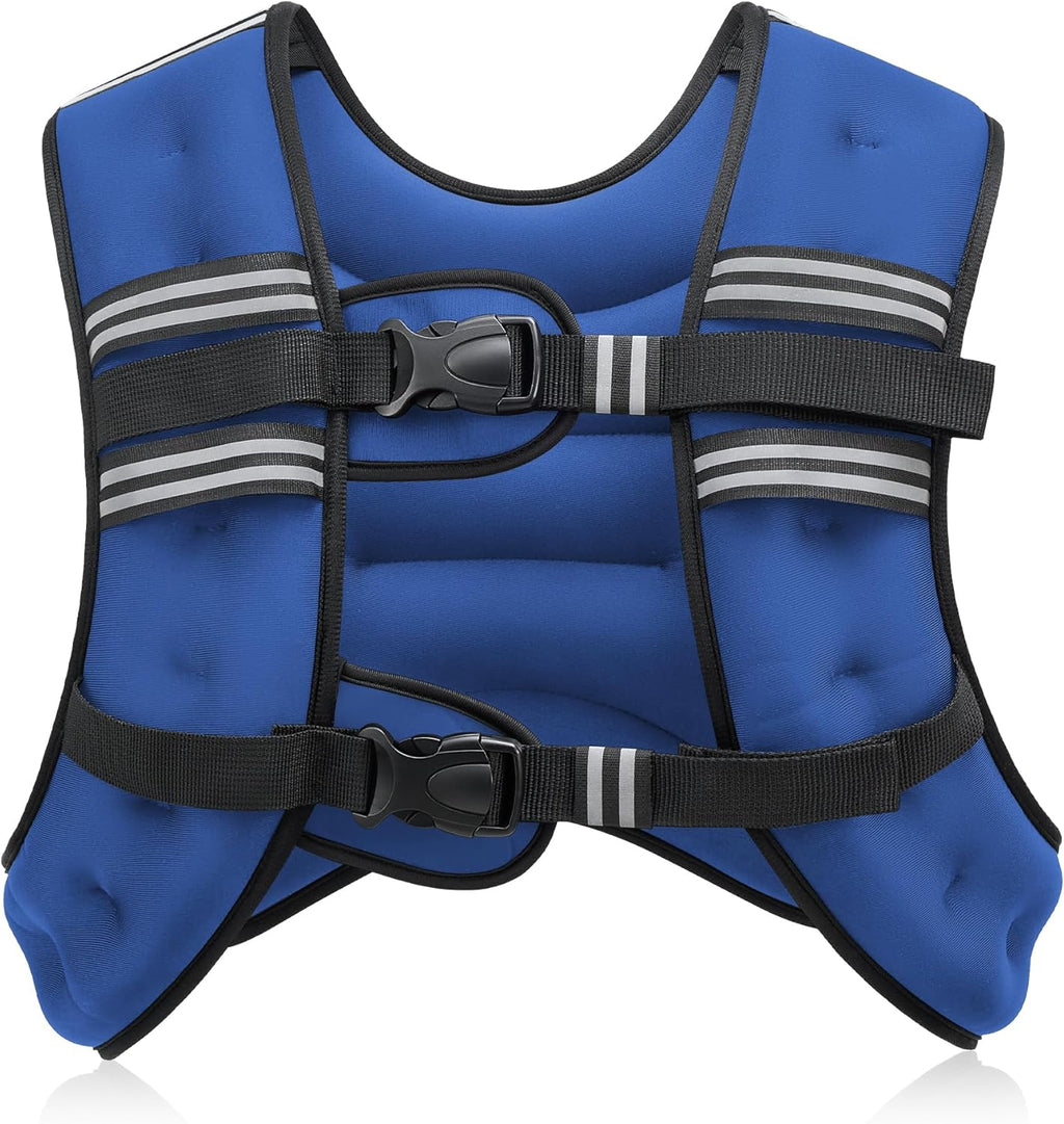 ZELUS Weighted Vest - Adjustable 6lb to 30lb for Enhanced Workout & Strength Training | Reflective Stripe