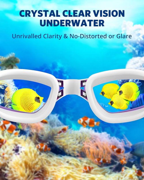 Aegend Swim Goggles - No Leak Design for Full Protection | Adult & Youth Sizes Available