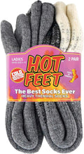 Hot Feet Thermal Socks for Women - Thick, Insulated Cold Weather Hiking Socks | Sizes 4-10.5