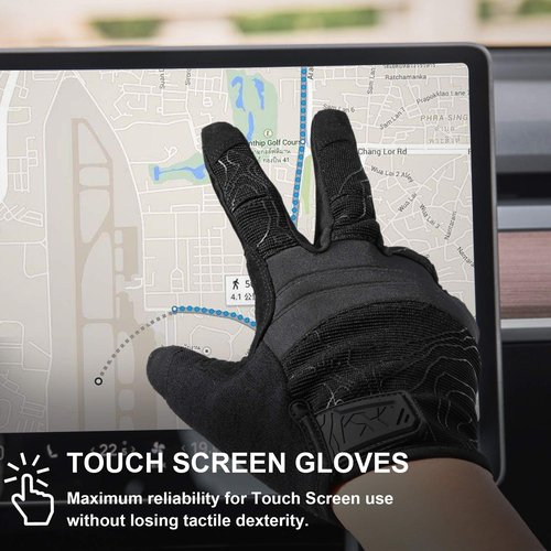 AXBXCX Touch Screen Tactical Gloves Men Full Finger Gloves Protection for Airsoft Paintball Driving Motorcycle Hiking Sports Black Small