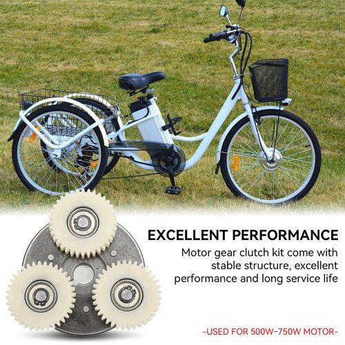 Frdhee E Bike Motor Gear Clutch Kit, 36T Planetary Nylon Gears Electric Bicycle Accessories for Bafang Electric Bicycle 500W 750W, Replacement for Bafang Motor Metal Solid Gear