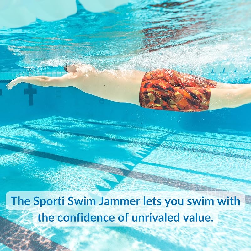 Sporti Men’s Solid Black+34 Jammer Swim Briefs for Competition (Variation of THIS listing)
