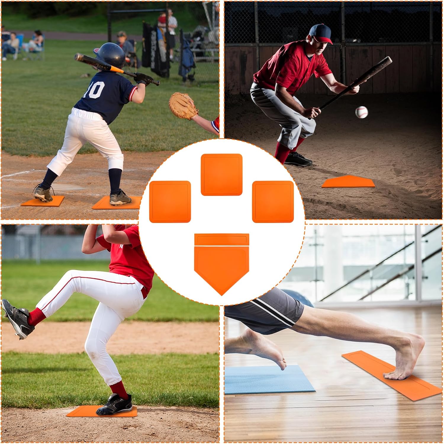 Thrown Down Baseball Bases - Ideal for Baseball, Tee Ball, Softball & Kickball | Perfect for Backyard Practice