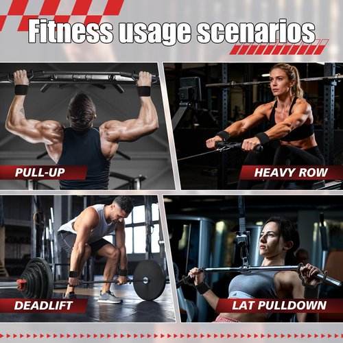 YEYINGZHUO Weight Lifting Hooks(Pair), Wrist Straps for Weightlifting, Adjustable Strap Hand Grips with Thick Wrist Padding, Weightlifting Hooks for Pull-Ups, Deadlifts, Strength Training&Gym Workout, Men and Women