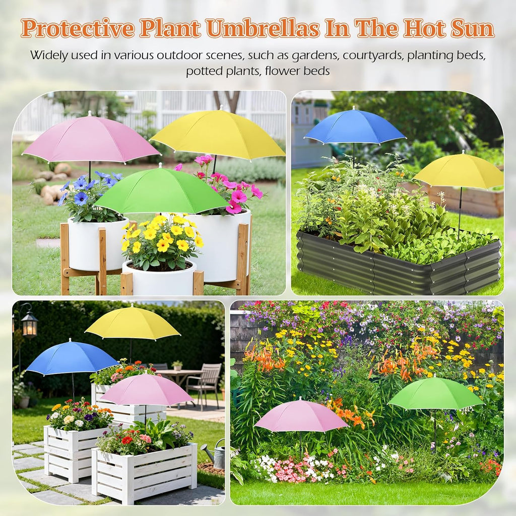 Tryly Plant Umbrellas - Outdoor Garden Shade for Potted Plants & Beds | Protect From Blazing Sun