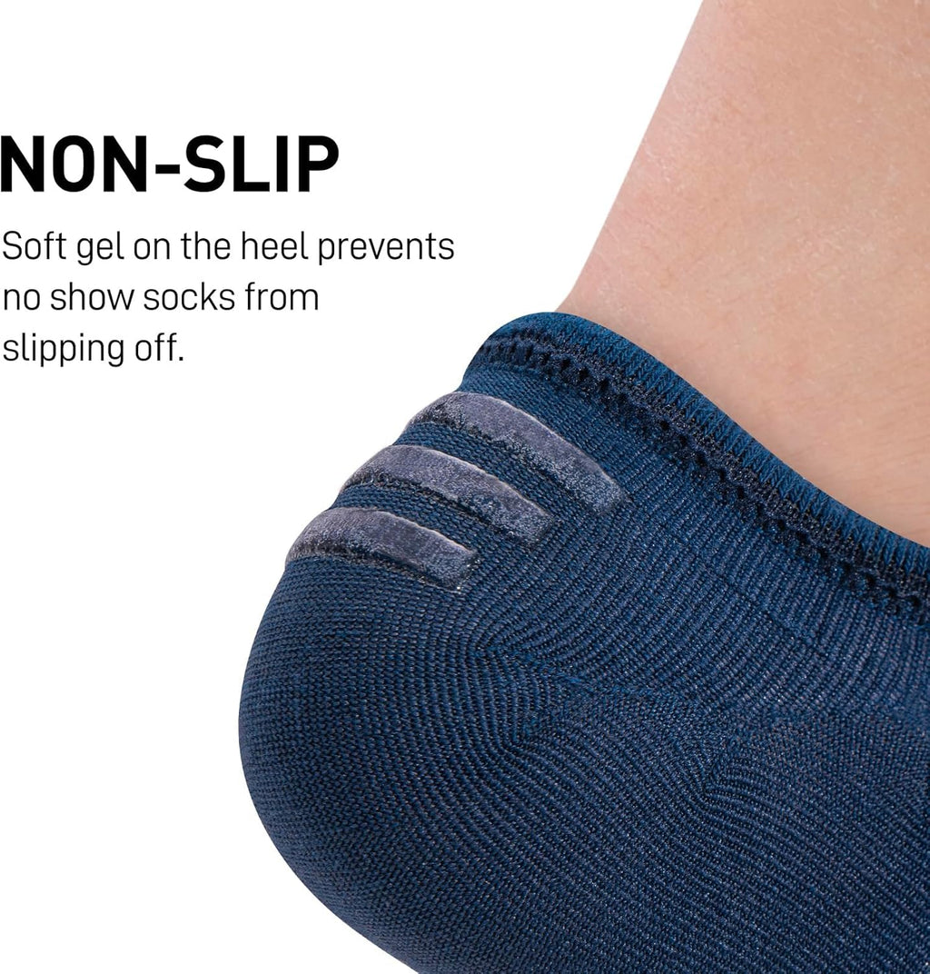 Wernies No Show Socks for Men - 10 Pairs of Low Cut Cotton Socks with Non-Slip Grips | Sizes 6-10 & 11-13