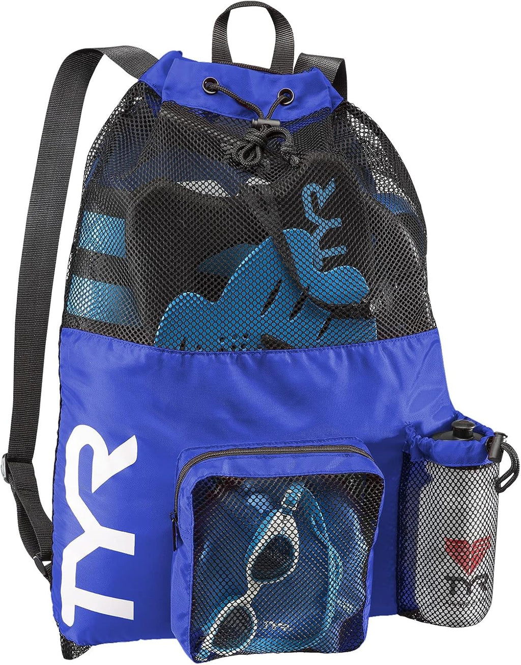 TYR Big Mesh Mummy Backpack - Ideal for Swim, Gym & Workout Gear | Royal Blue, 40-Liter Capacity