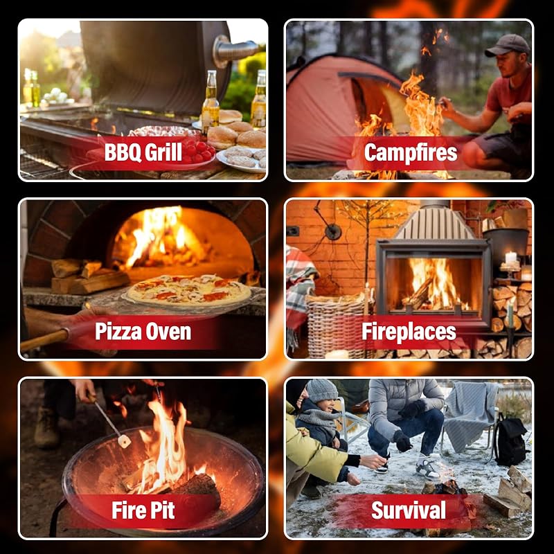 Charcoal Fire Starters for Grill - 150 Premium Natural Tumbleweed, SUNLIFER Variation of THIS listing