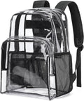 NEOREAL Clear Transparent Backpack - Heavy Duty Design for College, Work & Security | Black