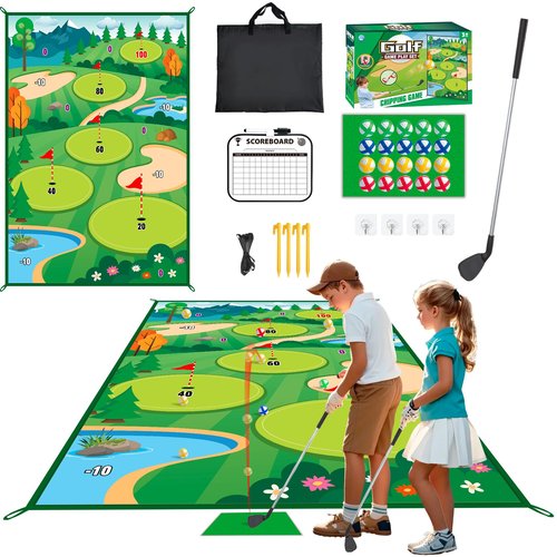 Golf Training Mat 12”*17“with Instant Swing Feedback & Durable - Portable Practice Mat for Indoor/Outdoor Use, Ideal for Golfers of All Levels, for Men Women