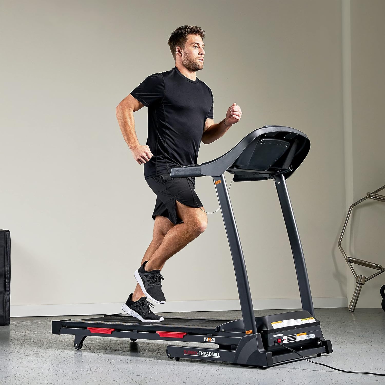 Sunny Health & Fitness Folding Treadmill - Smart Performance with Adjustable Incline & Free Bluetooth App
