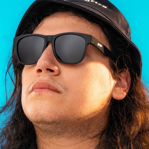 Goodr Hooked On Onyx Polarized Sunglasses - Black Frame, UV400 Protection, No Slip, No Bounce, Large Size