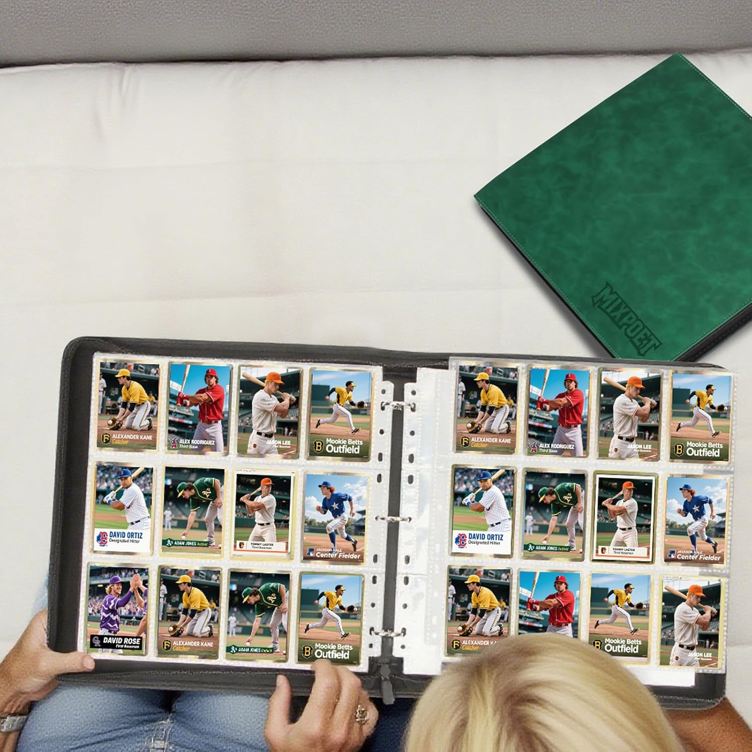 Trading Card Binder by [Brand Name] - 12 Pocket Collection Album for 960 Cards | Premium Green Holder for TCG/PM/MTG