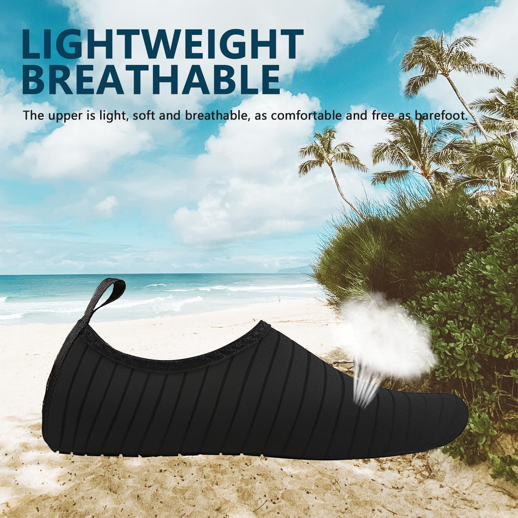 Skiennix Water Shoes - Quick-Dry Aqua Socks for Men & Women | Non-Slip Barefoot Design for Pool & Beach