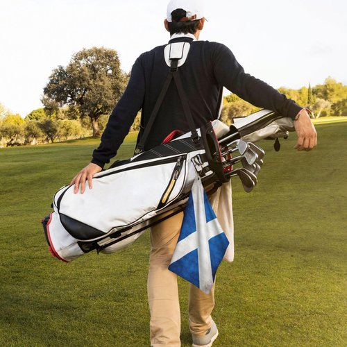 ZKPeFeH Vintage Scottish Flag Golf Towel with Carabiner Clip Golf Gift for Men Waffle Pattern Cooling Towels