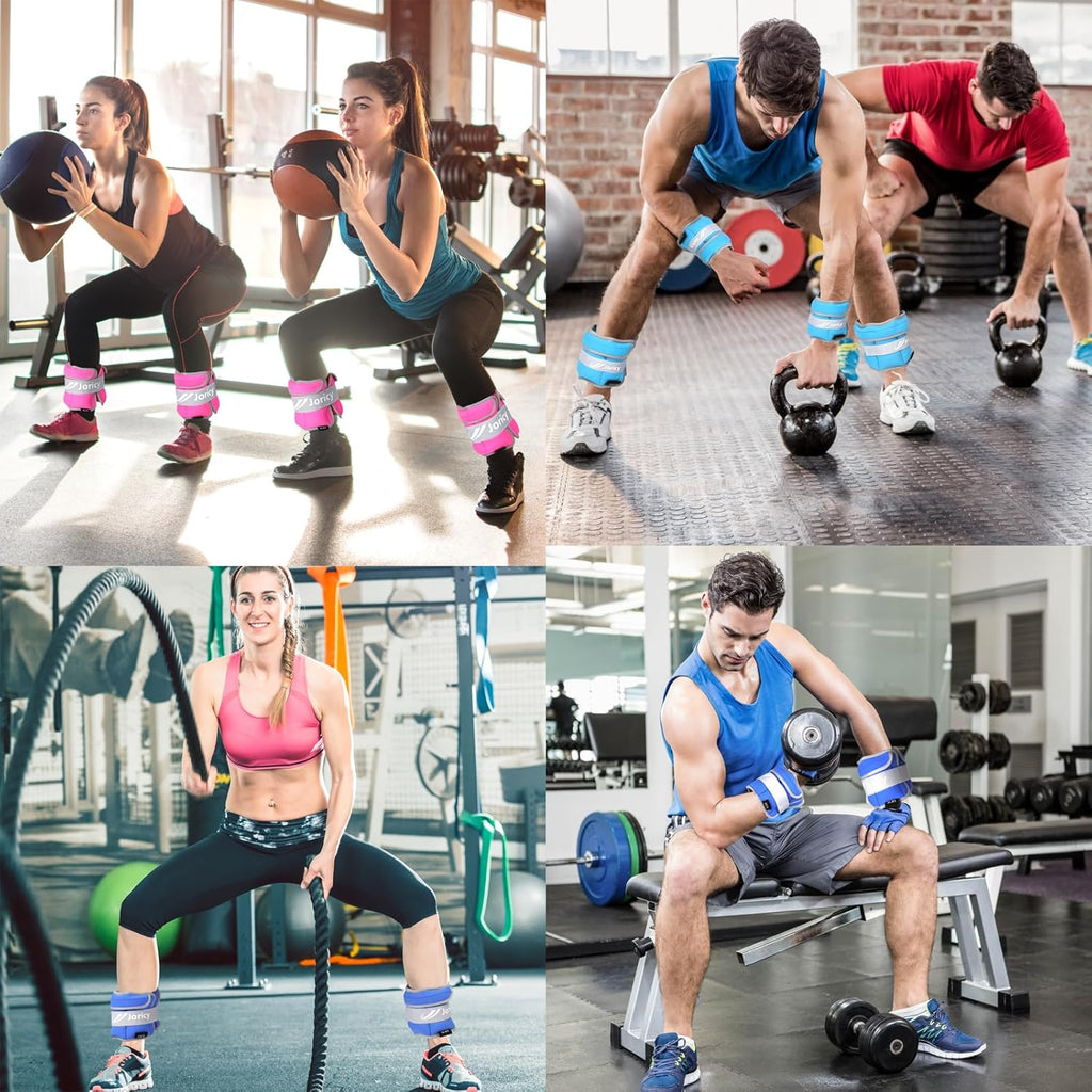 Skiennix Adjustable Ankle Weights - Versatile Strength Training for Walking & Running | 1-20 LBS Options
