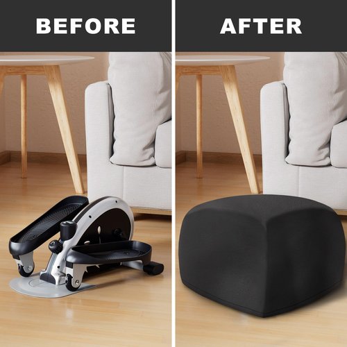 TOCCOOL Under Desk Elliptical Machine Cover, Waterproof Dustproof Protective for Under Desk Elliptical & Leg Exerciser, Compatible with YOSUDA YSD-ME & ANCHEER Models (Black)