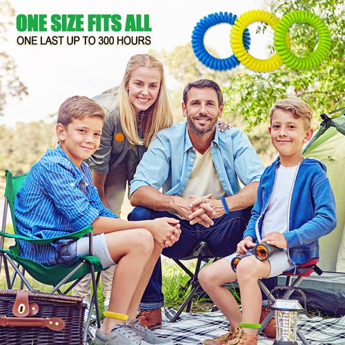 Mosquito Repellent Stickers 300 Pcs, DEET Free Mosquito Patches with 3 Pack Individually Wrapped Mosquito Repellent Bracelets for Kids and Adults Indoor Outdoor