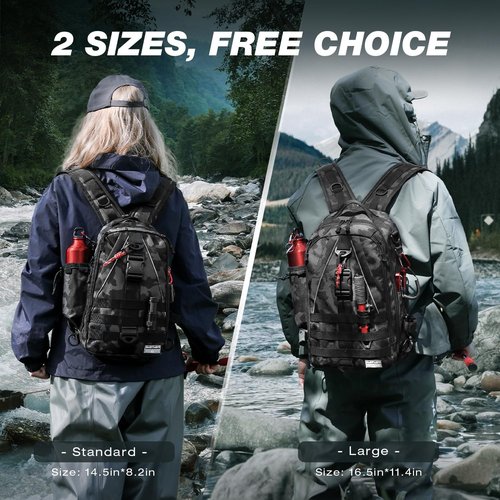 Ghosthorn Fishing Backpack | Lightweight Tackle Sling Bag with Rod Holder - Ideal Fly Fishing Gift for Men & Women