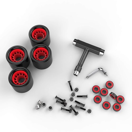 AXDT Skateboard Wheels 70mm 60mm 80a with Skateboard T Tool and ABEC-9 Bearings Spacers Cruiser Wheels (Pack of 4) (60mm with T Tool)
