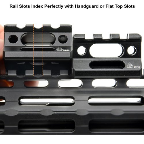 Leapers MT-RSX8S Inc., UTG Ss Picatinny Riser Mount, Black, 0.83"