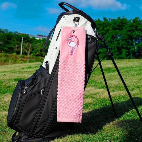 CRAFTSMAN GOLF Gift Box Flamingo Towel and Shark Golf Ball Markers with Hat Clips Palm Trees Balls