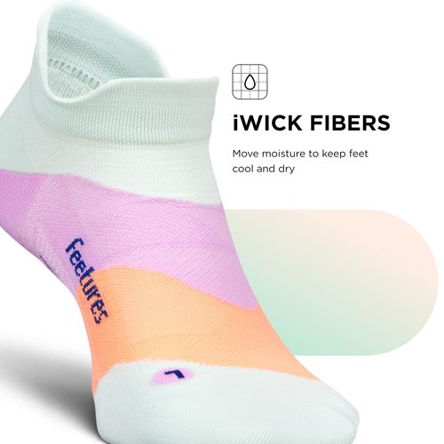 Feetures Elite Ultra Light Cushion Ankle Socks - Sport Sock with Targeted Compression - Crisp Mint, Medium (1 Pack)