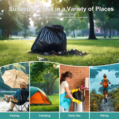 Ann Katy Portable Toilet Bags，Drawstring Camping Toilet Bags Toilet Trash Bags Leak-Proof, Waste Bags for Camping, Hiking, Traveling,Emergency, Outdoor Activities