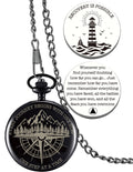 Sobriety Gifts Men, One Step at A Time Gifts Pocket Compass Black, Sobriety Pocket Token, Alcoholics Anonymous Gift, Inspirational Recovery Gift for Men from Addiction, Sober Gifts for Him Husband