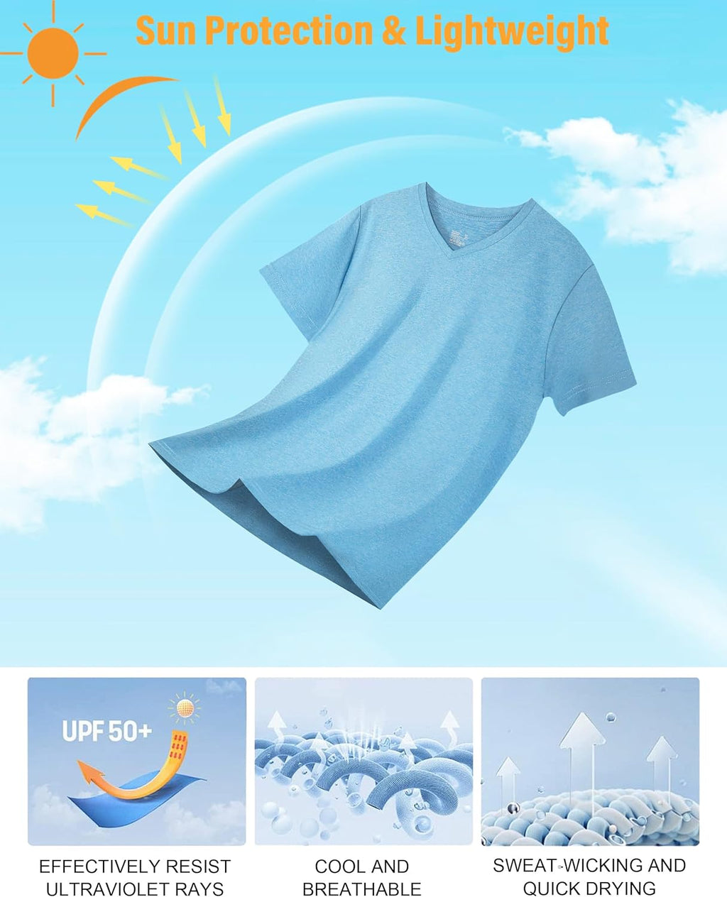 Skiennix 6 Pack Women's V-Neck Workout Shirts - Athletic Short Sleeve, UPF 50+ UV Protection, Quick Dry Yoga Tops