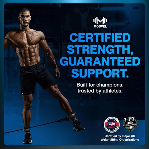 Modvel Gym Ankle Strap - Adjustable Padded Support for Glute & Leg Kickbacks | Perfect for Strength Training & Rehab