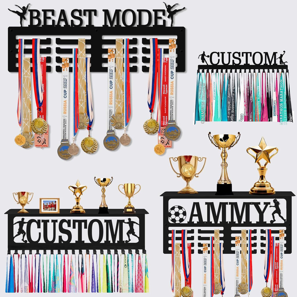 Skiennix Personalized Medal Hanger - Custom Wall Display Rack for Awards & Ribbons | Perfect Gift for Athletes