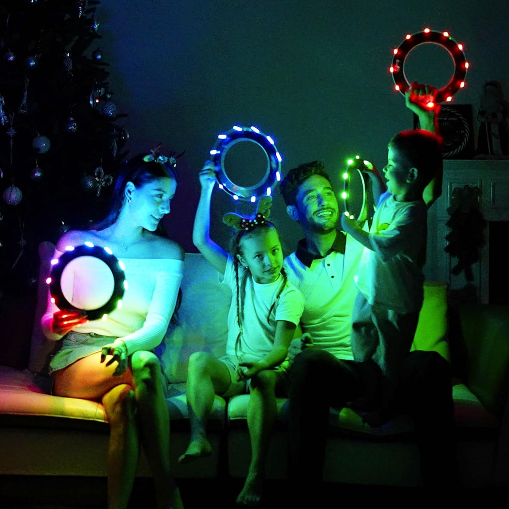 TOSY Flying Ring Bundle - 3 Colors (Blue, Green, Red) - Super Bright 12 LEDs for Ultimate Fun