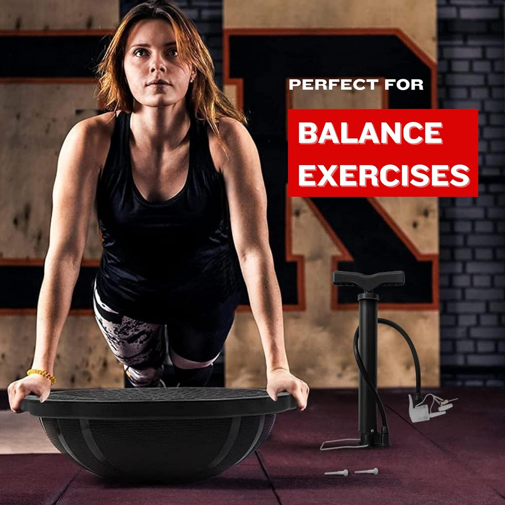 Yes4All Half Ball Balance Trainer - 880LBS Pilates Stability Ball for Home Gym Workouts