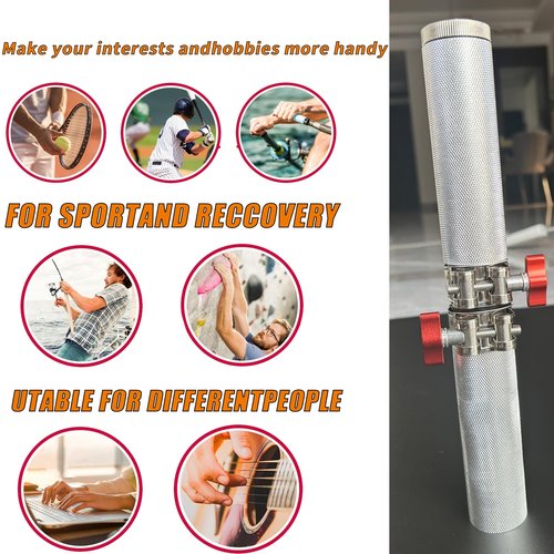 Forearm Strengthener and Wrist, Adjustable Resistance, Comfortable Grip and a Durable Design Roller Perfect for Men and Women - Ideal for Hand, Wrist, and Forearm Strength Training, Workout - Wrist/Arm Builder (red)