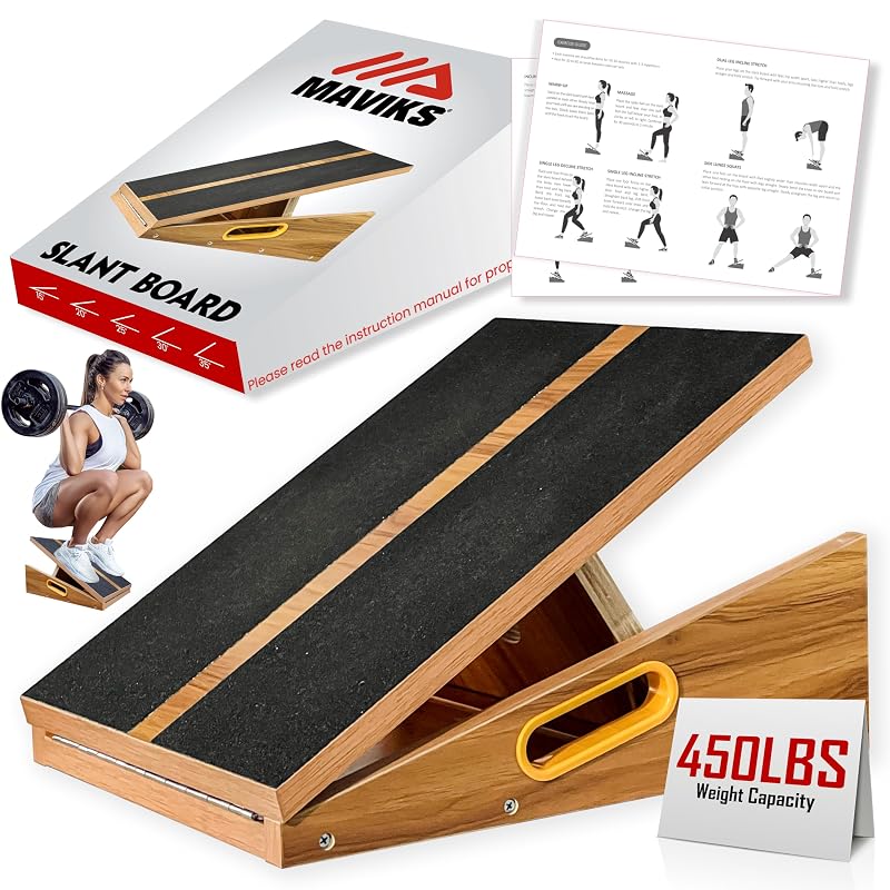 Calf Stretcher Slant Board with 5 Angles - Adjustable Recovery & Therapy Wedge (Variation: Full-Coverage)