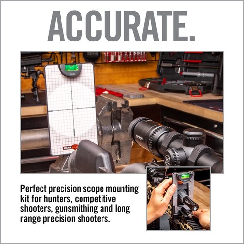Real Avid Scope Leveling Kit & Precision Scope Level System | Complete Scope Mounting Kit for Mounting, Aligning & Leveling Rifle Scopes | Perfect Tool for Gunsmithing & Hunters