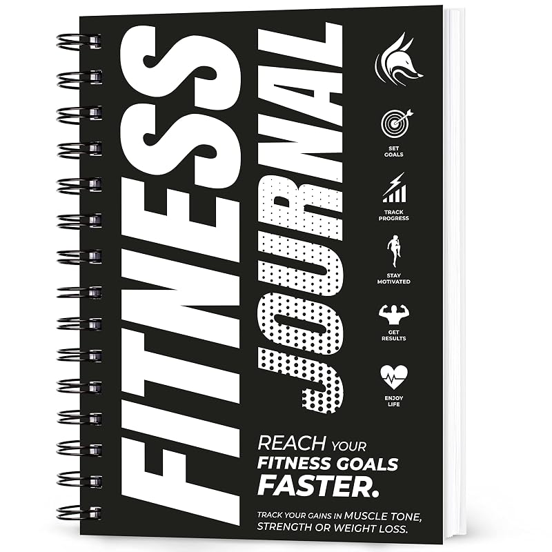 Clever Fox Fitness Journal Black & White Variation: Workout Log Planner