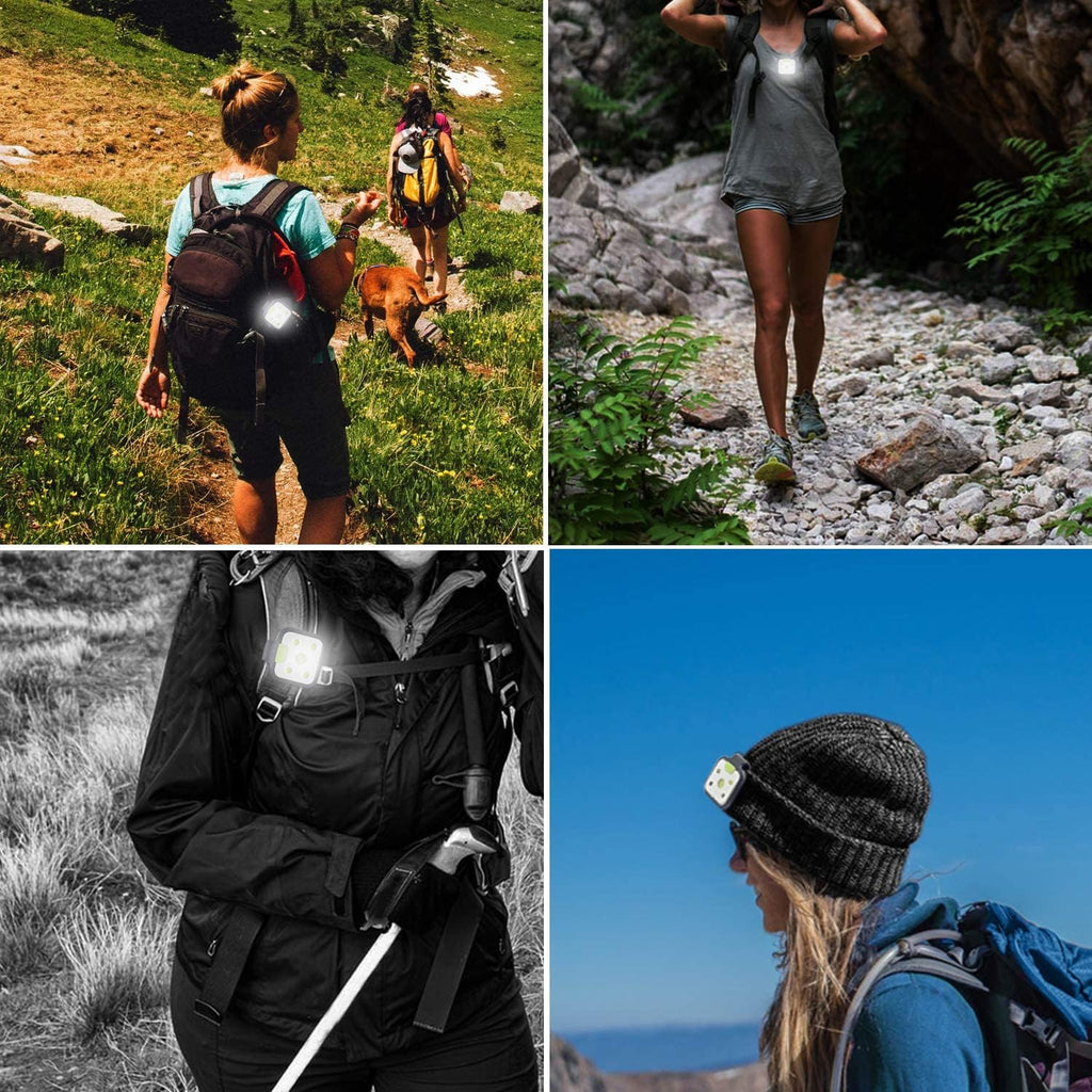 Skiennix LED Running Lights - Rechargeable 2-Pack for Night Safety | Ideal for Camping & Hiking